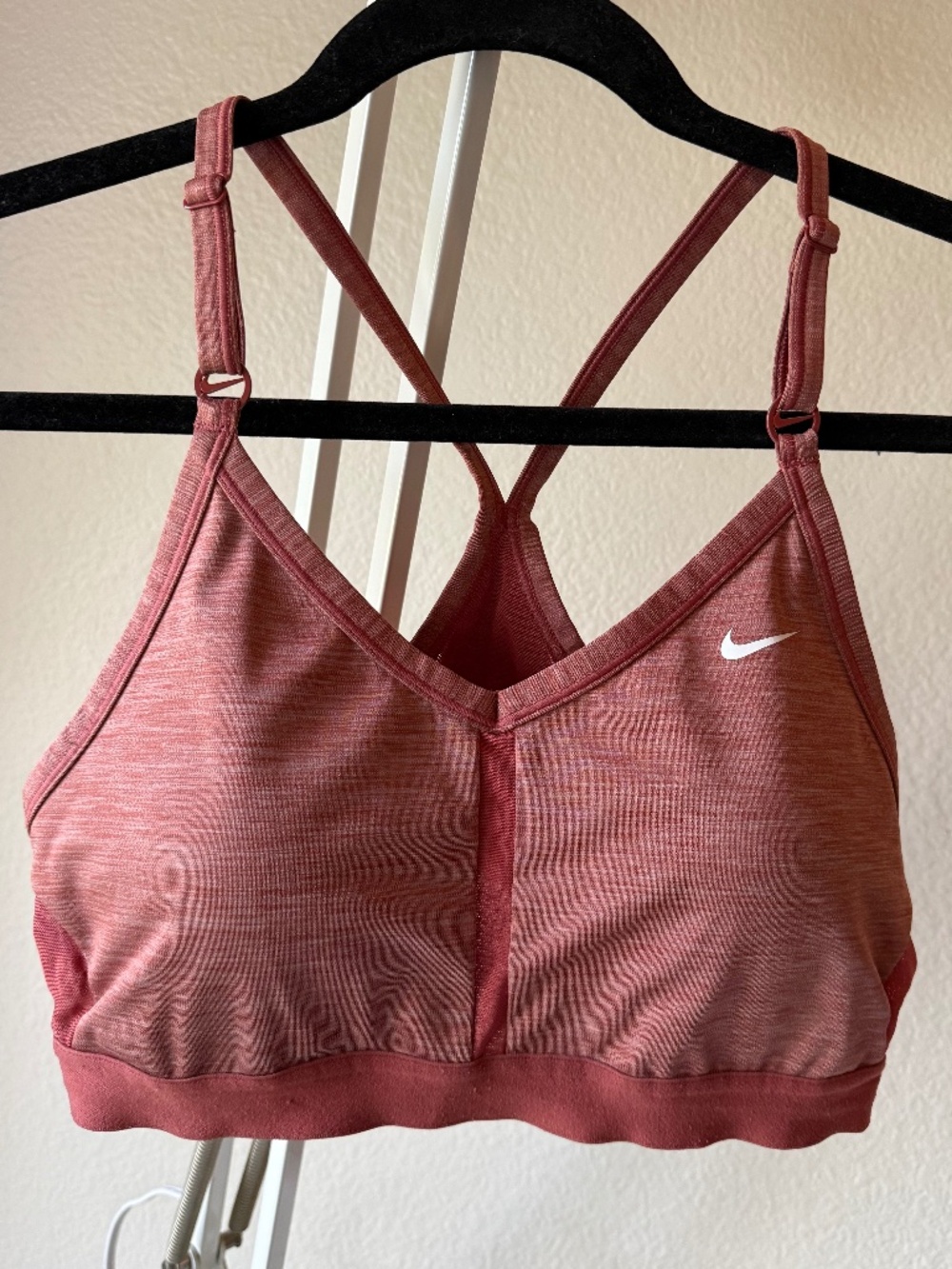 Nike Dri-Fit Heather Rust Color Sports Bra - Size L